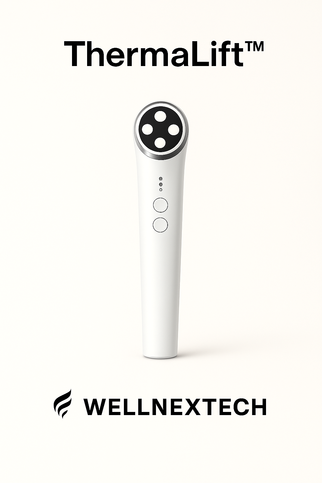 ThermaLift skin tightening device by Wellnextech, designed for at-home RF skin rejuvenation.