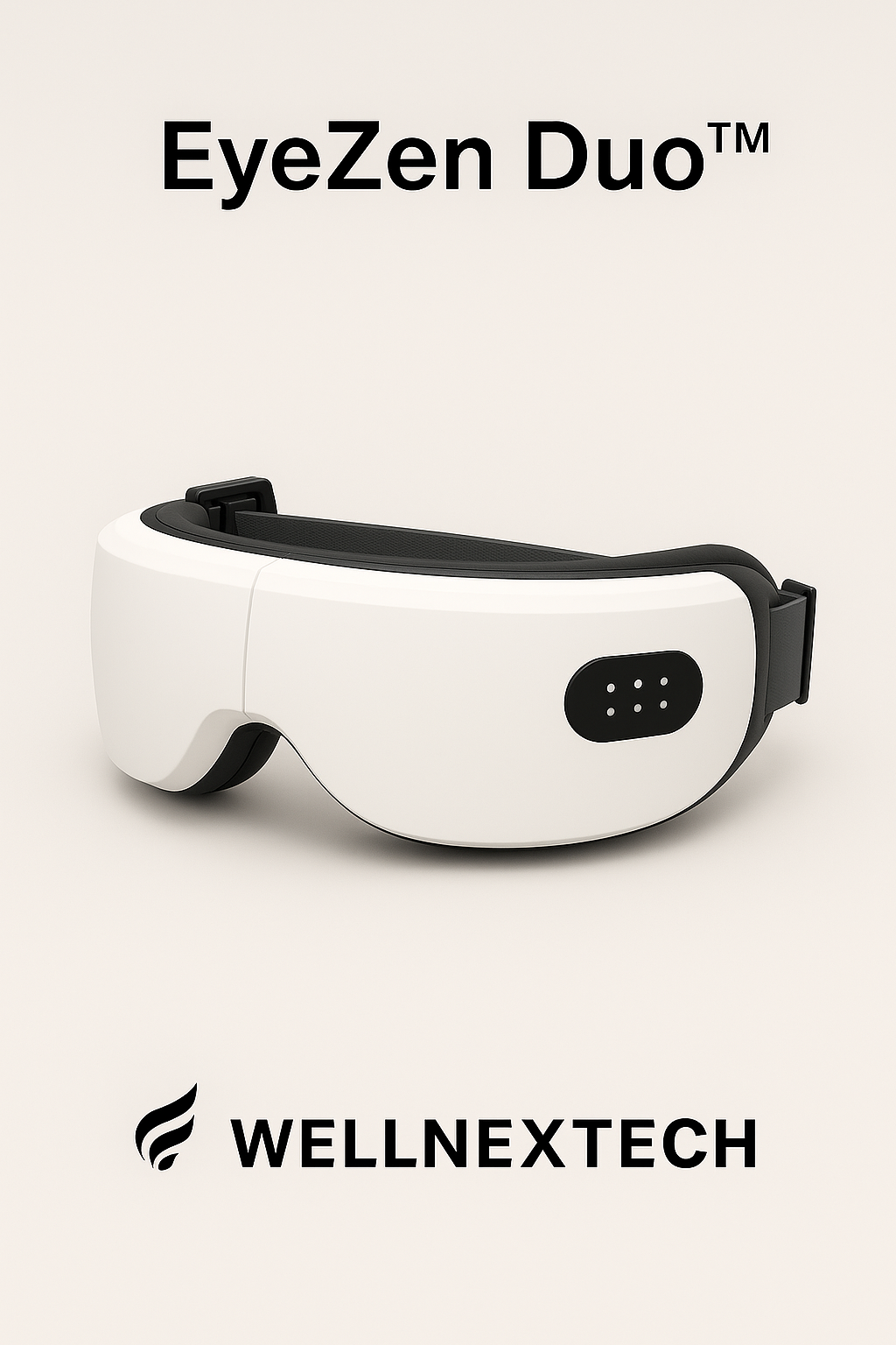 Bluetooth eye massager with heat therapy for eye strain relief